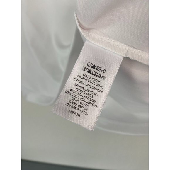 Tommy Bahama‎ golf women's medium white short sleeve athletic polo 1/4 zip - Picture 4 of 7